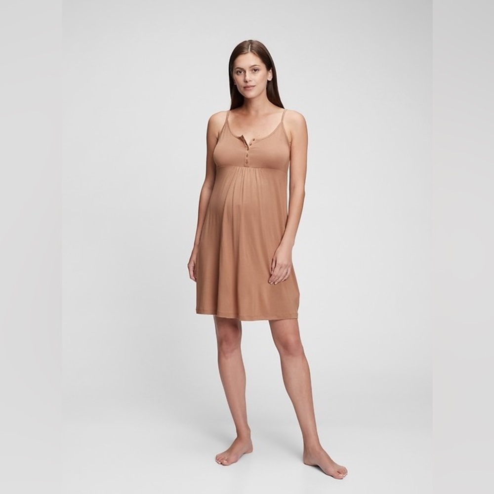 Gap brown modal maternity sleep dress